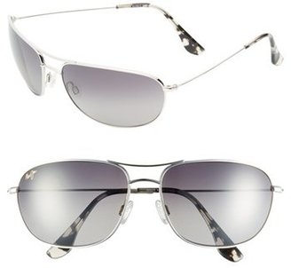 Maui Jim 'Hideaways - Maui Evolution®' 64mm Polarized Metal Sunglasses