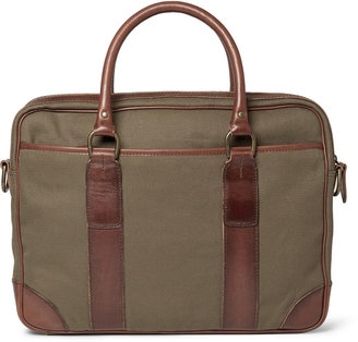 Polo Ralph Lauren Canvas and Leather Briefcase