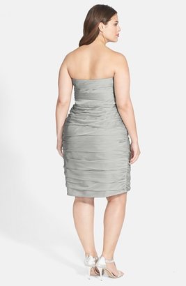Monique Lhuillier Bridesmaids Ruched Strapless Cationic Chiffon Dress (Nordstrom Exclusive) (Regular & Plus Size)