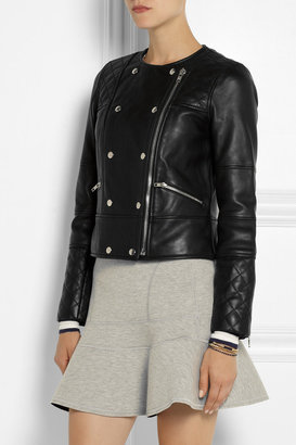 J.Crew Collection quilted leather biker jacket