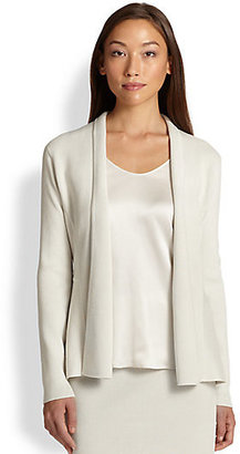 Eileen Fisher Silk/Cotton Peplum Jacket