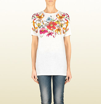 Gucci Flora Print Jersey T-Shirt
