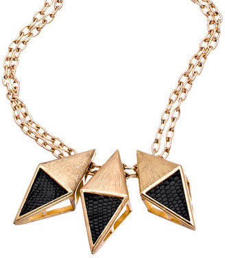 Ted Rossi Triple Black Lizard Diamond Necklace