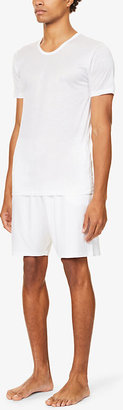 Zimmerli Men's White Crew-Neck Cotton T-Shirt, Size: L