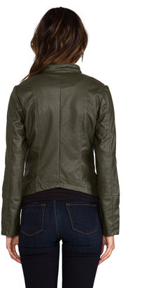 BB Dakota Harlet 2 Tone Washed Faux Leather Jacket