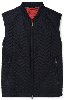 Brioni Quilted Silk Gilet