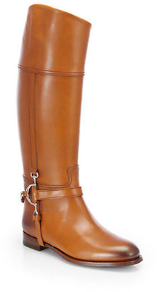 Ralph Lauren Sandra Harness Leather Riding Boots