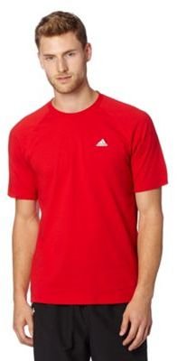 adidas Red plain crew neck t-shirt