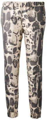 Giambattista Valli jacquard leopard jogging trousers