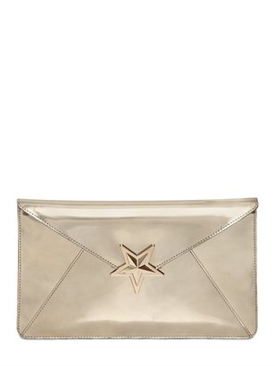 RED Valentino Mirror Leather Star Envelope Pouch