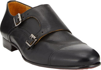 Barneys New York Cap-Toe Double Monk Shoes