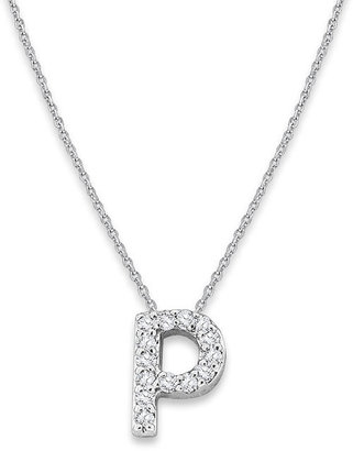 KC Designs White Gold Diamond Letter P Necklace