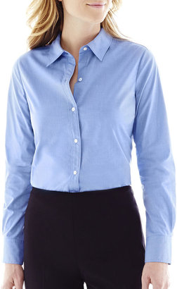 Liz Claiborne Long-Sleeve Woven Shirt