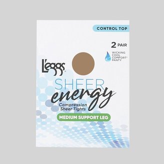 L'eggs Sheer Energy Women's Control Top 2pk Pantyhose - lack