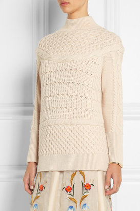 Temperley London Magdalena cable-knit merino wool sweater