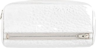 Alexander Wang Silver Foil Grained Leather Fumo Continental Wallet