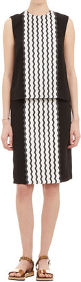 Opening Ceremony Wave-Print Pencil Skirt
