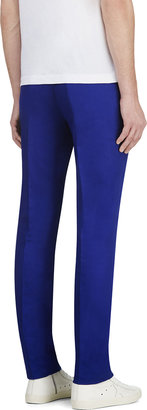Calvin Klein Collection SSENSE Exclusive Royal Blue Cotton & Neoprene Trousers