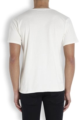 Nudie Jeans White printed cotton T-shirt