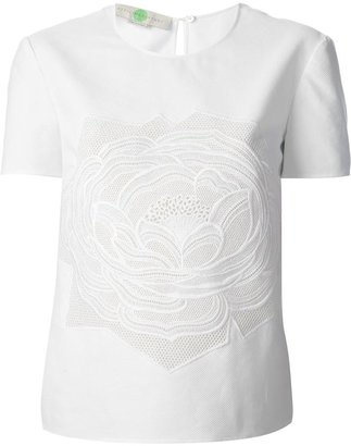Stella McCartney floral embroidered t-shirt