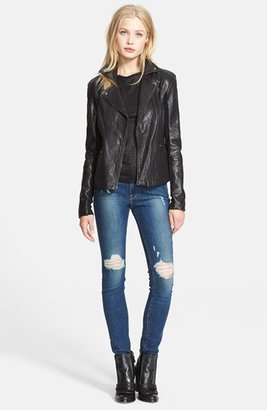 Veda 'Dallas' Embossed Leather Jacket