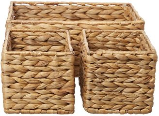 Linea Set of 3 water hyacinth storage baskets
