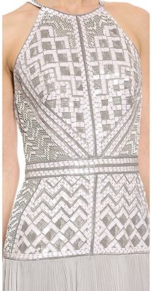 J. Mendel Halter Gown with Embroidery