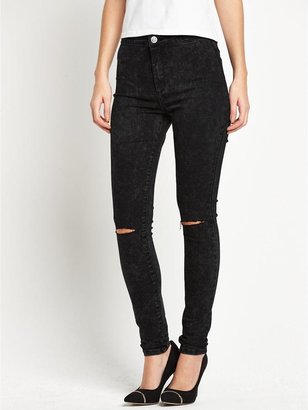 Glamorous Rip and Repair High Waisted Skinny Jeans