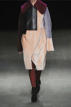 3.1 Phillip Lim Patchwork shearling and leather coat