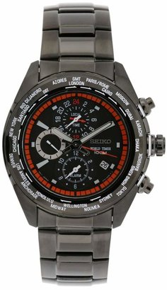 Seiko Men's SPL037 World Timer Stainless Steel Chronograph Dial Watch