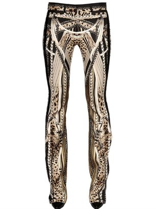 Roberto Cavalli Printed Silk Satin Trousers