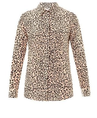 Equipment Kitten leopard-print silk shirt