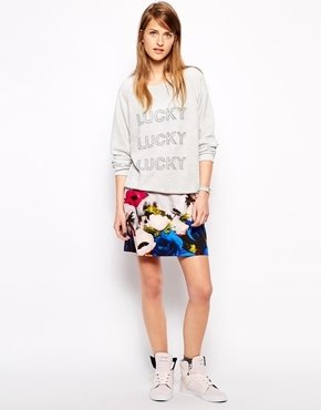 Paul Smith Paul by Mini Skirt in Floral Print - multi