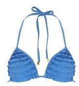 Dorothy Perkins Womens Blue 3D Ruffle Triangle Bikini Top- Blue