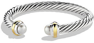 David Yurman Cable Classics Bracelet with Pearls and Gold