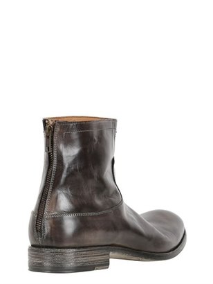 Shoto Washed Leather Zipped Ankle Boots