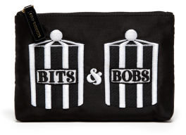 Lulu Guinness Bits and Bobs Zip Pouch Black