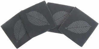 THIRSTYSTONE COLLECTION Thirstystone Etched Leaf Set of 4 Slate Coasters