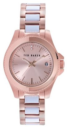 Ted Baker 'Classic Charm' Acetate Center Link Bracelet Watch, 35mm