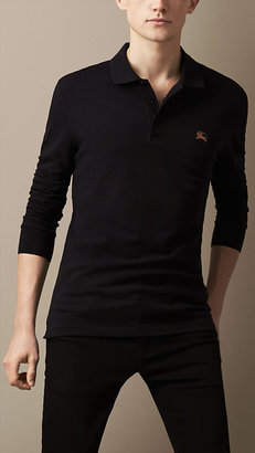 Burberry Cotton Jersey Double Dyed Polo Shirt