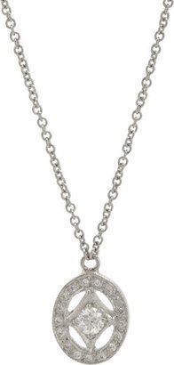 Cathy Waterman Women's Oval Frame Pendant Necklace-Colorless
