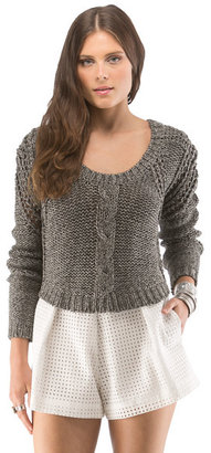 Cynthia Vincent Cropped Pullover Sweater