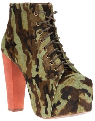Jeffrey Campbell camouflage ankle boot