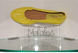 Maloles Yellow Leather Ballet flats