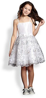 Un Deux Trois Girl's Sequin Lace Party Dress
