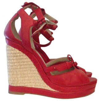 Balenciaga Red Leather Heels