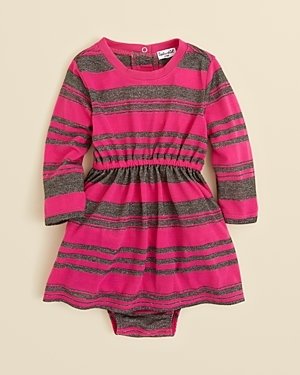 Splendid Infant Girls' Jersey Metallic Stripe Dress - Sizes 3-24 Months