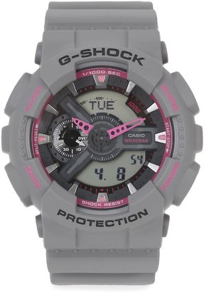 G-Shock Grey and pink resin watch