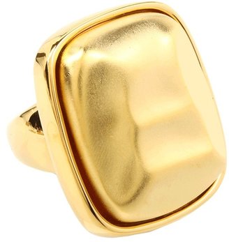 Kenneth Jay Lane Polished Gold Bling Ring (Polished Gold/Satin Gold) - Jewelry