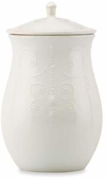 Lenox French Perle Cookie Jar in White